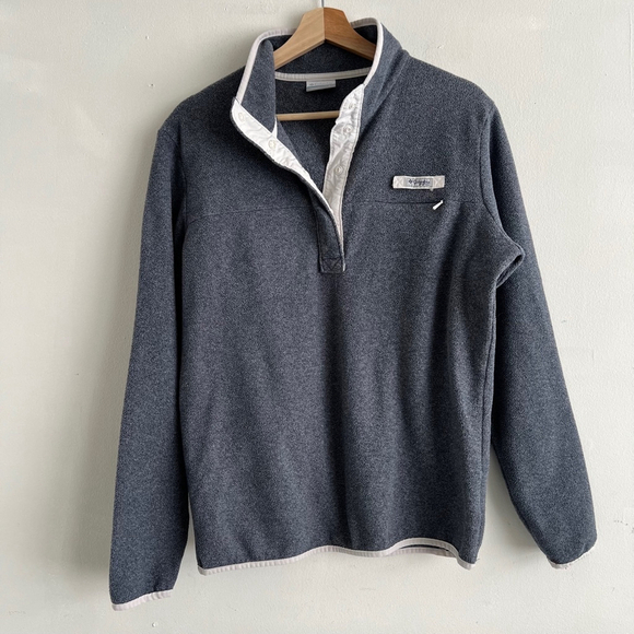 Women's Columbia Fleece Pullover Size L Gray - Picture 1 of 5